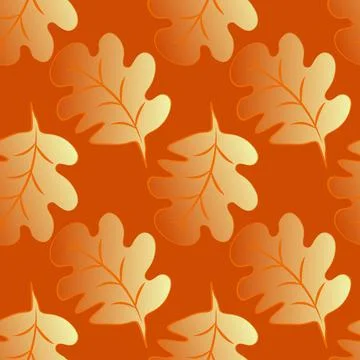 Seamless pattern on a square background - oak leaves - abstraction, surreal.  스톡 일러스트