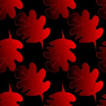 Seamless pattern on a square background - oak leaves - abstraction, surreal.  스톡 일러스트
