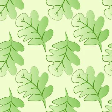 Seamless pattern on a square background - oak leaves - abstraction, surreal.  Stock Illustration