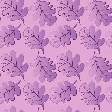 Seamless pattern on a square background - oak leaves - abstraction, surreal.  Stock Illustration