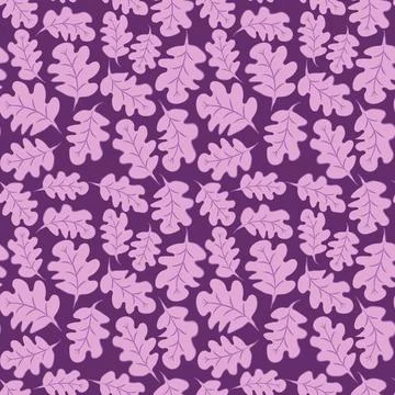 Seamless pattern on a square background - oak leaves - abstraction, surreal.  Stock Illustration