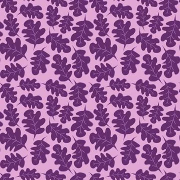 Seamless pattern on a square background - oak leaves - abstraction, surreal.  Stock Illustration