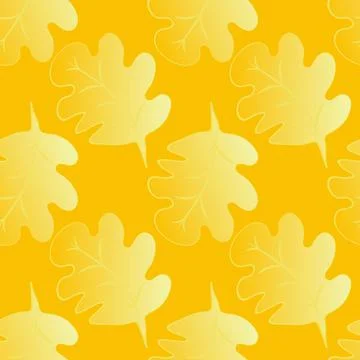 Seamless pattern on a square background - oak leaves - abstraction, surreal.  Stock Illustration