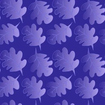 Seamless pattern on a square background - oak leaves - abstraction, surreal.  Stock Illustration