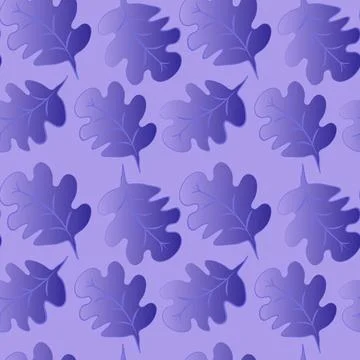 Seamless pattern on a square background - oak leaves - abstraction, surreal.  Illustrazione stock