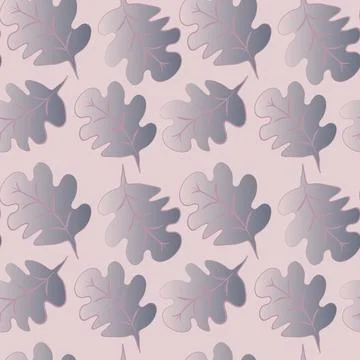 Seamless pattern on a square background - oak leaves - abstraction, surreal.  Stock Illustration