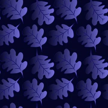 Seamless pattern on a square background - oak leaves - abstraction, surreal.  Stock Illustration
