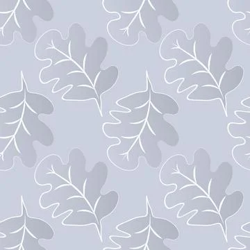 Seamless pattern on a square background - oak leaves - abstraction, surreal.  Illustrazione stock