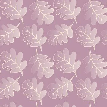 Seamless pattern on a square background - oak leaves - abstraction, surreal.  Stock Illustration