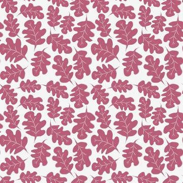 Seamless pattern on a square background - oak leaves - abstraction, surreal.  Stock Illustration