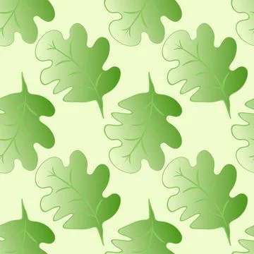 Seamless pattern on a square background - oak leaves - abstraction, surreal.  Stock Illustration