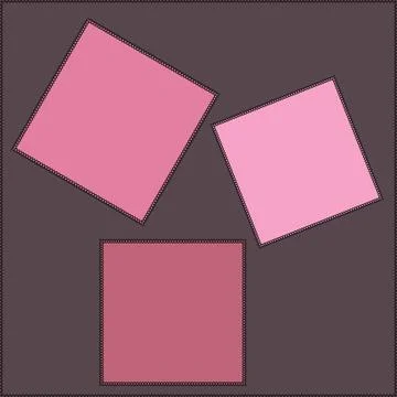 Seamless pattern on a square background - patchwork quilt. Design element. Stock Illustration