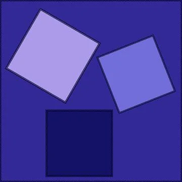 Seamless pattern on a square background - patchwork quilt. Design element. Illustrazione stock