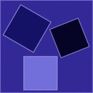 Seamless pattern on a square background - patchwork quilt. Design element. Illustrazione stock