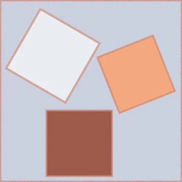 Seamless pattern on a square background - patchwork quilt. Design element. Illustrazione stock