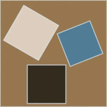 Seamless pattern on a square background - patchwork quilt. Design element. Illustrazione stock