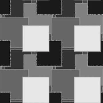 Seamless pattern on a square background - patchwork quilt. Design element. 库存插图