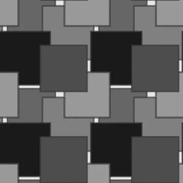 Seamless pattern on a square background - patchwork quilt. Design element. 库存插图