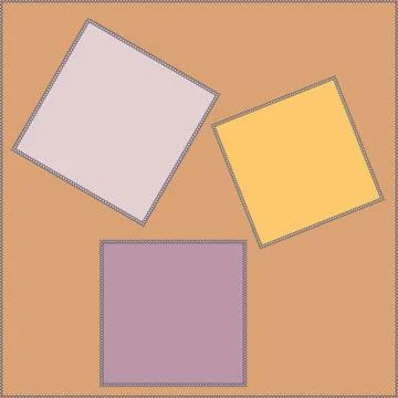 Seamless pattern on a square background - patchwork quilt. Design element. イラスト素材