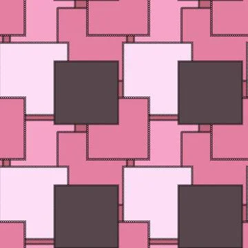 Seamless pattern on a square background - patchwork quilt. Design element. Illustrazione stock