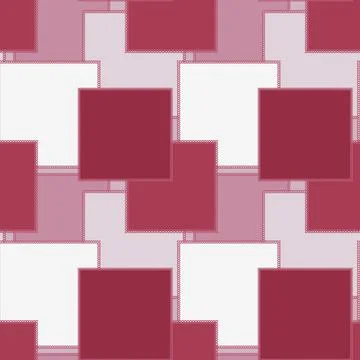 Seamless pattern on a square background - patchwork quilt. Design element. Illustrazione stock