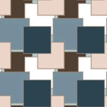 Seamless pattern on a square background - patchwork quilt. Design element. 스톡 일러스트