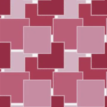 Seamless pattern on a square background - patchwork quilt. Design element. Illustrazione stock