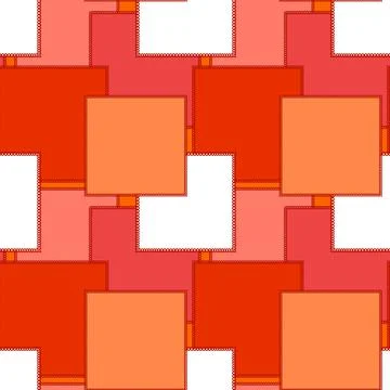 Seamless pattern on a square background - patchwork quilt. Design element. Stock Illustration