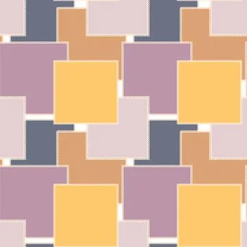 Seamless pattern on a square background - patchwork quilt. Design element. Stockillustratie