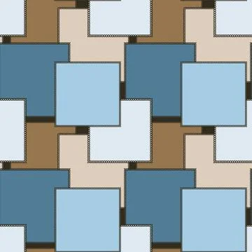 Seamless pattern on a square background - patchwork quilt. Design element. 스톡 일러스트