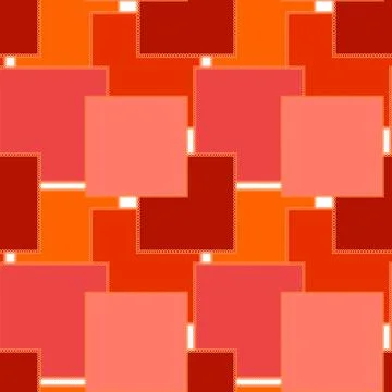 Seamless pattern on a square background - patchwork quilt. Design element. Stock Illustration