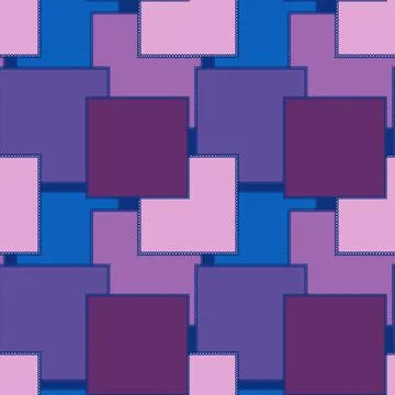 Seamless pattern on a square background - patchwork quilt. Design element. Illustrazione stock