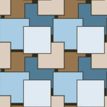 Seamless pattern on a square background - patchwork quilt. Design element. イラスト素材