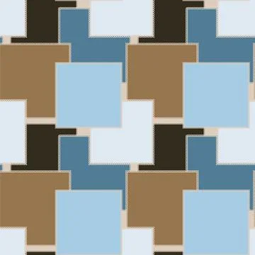 Seamless pattern on a square background - patchwork quilt. Design element. Illustrazione stock