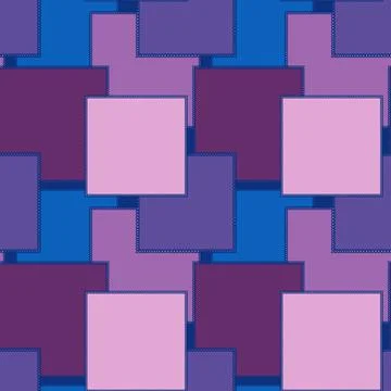 Seamless pattern on a square background - patchwork quilt. Design element. Stock Illustration