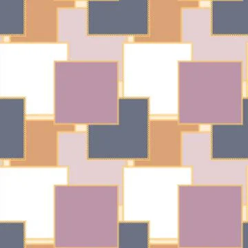 Seamless pattern on a square background - patchwork quilt. Design element. 스톡 일러스트