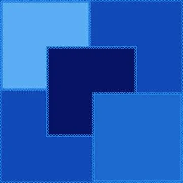 Seamless pattern on a square background - patchwork quilt. Design element. 库存插图