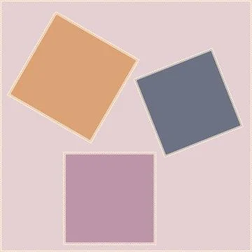 Seamless pattern on a square background - patchwork quilt. Design element. Illustrazione stock