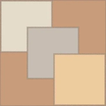 Seamless pattern on a square background - patchwork quilt. Design element. Stock Illustration