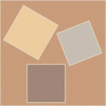 Seamless pattern on a square background - patchwork quilt. Design element. Illustrazione stock