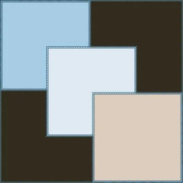 Seamless pattern on a square background - patchwork quilt. Design element. Stockillustratie