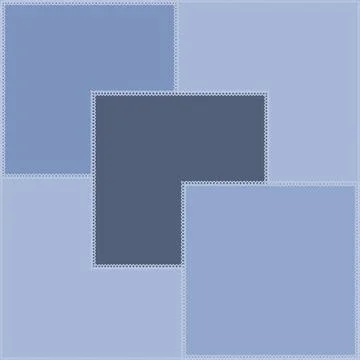 Seamless pattern on a square background - patchwork quilt. Design element. Illustrazione stock