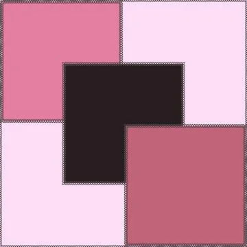 Seamless pattern on a square background - patchwork quilt. Design element. Stockillustratie