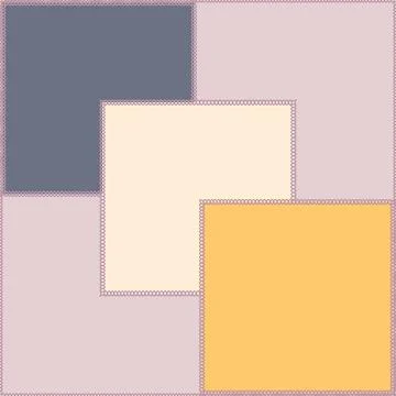 Seamless pattern on a square background - patchwork quilt. Design element. Stockillustratie