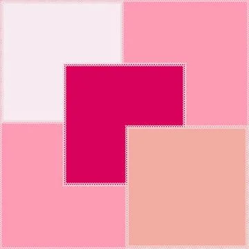 Seamless pattern on a square background - patchwork quilt. Design element. Illustrazione stock