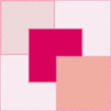 Seamless pattern on a square background - patchwork quilt. Design element. Stockillustratie