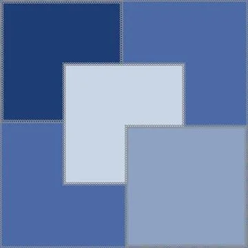 Seamless pattern on a square background - patchwork quilt. Design element. 库存插图