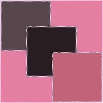 Seamless pattern on a square background - patchwork quilt. Design element. Stock Illustration