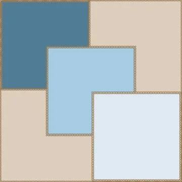 Seamless pattern on a square background - patchwork quilt. Design element. Stock Illustration