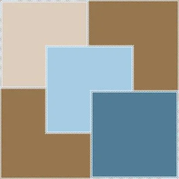 Seamless pattern on a square background - patchwork quilt. Design element. Illustrazione stock